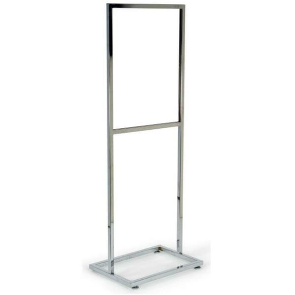 Amko 22 x 28 in. Tube Base Bulletin Sign Holder, Chrome BH30-CH